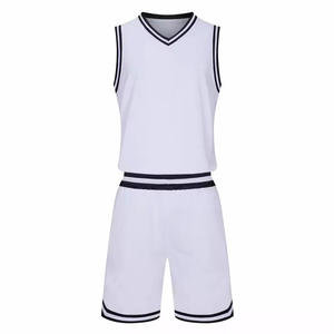 Men Basketball Jersey Set <b>Plus</b> <b>Size</b> Printed Blue 23 Number Custom Team Name Sleeveless Moisture Wicking Breathable <b>Mesh</b> Uniforms - Product Image 1