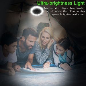 Ventilatore LED Portatile 2-in-1 per Campeggio, Escursionismo, Viaggi - Funzionamento a Batteria/USB, Lanterna con Gancio e Funzione di Raffreddamento - Product Image 4