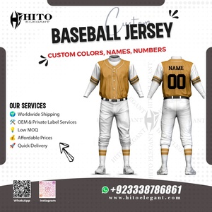 Uniforme de béisbol con logotipo personalizado profesional de mejor Material, conjuntos transpirables a la venta, manga corta, doble Color, secado rápido, ligero - Product Image 2