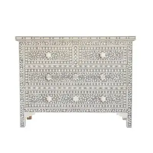 Mesa de consola con incrustaciones de hueso de diseño moderno, muebles con incrustaciones de resina antigua para sala de estar, mesas de café, artículo - Product Image 6