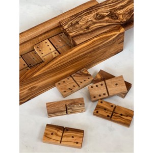 Juego de Dominó de Madera de Olivo de Lujo Hecho a Mano al por Mayor, Juego de Dominó de Madera de Alta Gama Personalizado con Caja de Almacenamiento Deslizante - Product Image 2