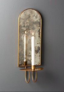 Luxury Venetian Baroque <b>Wall</b> <b>Sconce</b> Decorative <b>Wall</b> <b>Light</b> with Handcrafted Mirror Detailing, Elegant Brass Finish, - Product Image 5