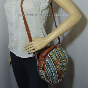 Sac fourre-tout vintage personnalisé pour femme, sac à bandoulière en coton tissé à la main, sac de shopping noir transparent avec logo brodé - Product Image 6