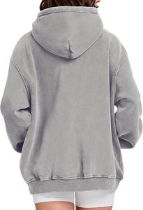 Oversized Hoodies for Women Acid Wash Sweatshirt Cute Pullover Fall Winter Long Sleeve Shirts Plain Blank for Custom Printing - Product Image 2