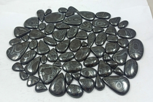 Lote de Cabujones de Psilomelan Natural, Cristal de Cuarzo, Cabujones Sueltos al por Mayor, Pulidos a Mano - Product Image 2