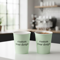 Gobelets en papier jetables avec impression de logo personnalisée pour boissons chaudes et froides