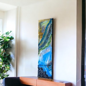 Indian Manufacture <b>Large</b> Size Epoxy Resin Handmade Engraved Modern <b>Wall</b> Vase for Contemporary Interior <b>Decoration</b> - Product Image 6