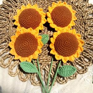 ช่อดอกไม้ถักลายดอกทานตะวันงานแฮนด์เมดช่อดอกไม้ตกแต่งบ้านสำหรับวันเกิดวันวาเลนไทน์ปีใหม่วันคริสต์มาส - Product Image 2