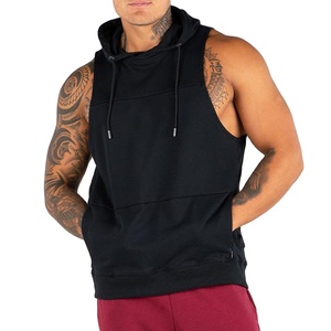 Hot Design Men Gym Wear Stringer Tank Top Sweatshirt Hoodie Men's <b>Boys</b> Plain Fleece Sleeveless Running Men OEM Custom Hoodies - Product Image 1