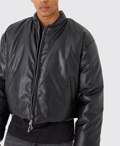 Premium <b>Canvas</b> Puffer <b>Jacket</b> Lightweight Warm Winter Stand Collar Front Logo Durable Outdoor Streetwear - Product Image 2