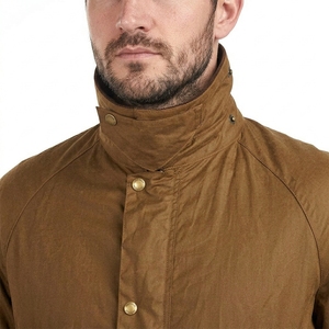 Manteau d'extérieur décontracté pour homme en coton ciré respirant de qualité supérieure, léger et durable, avec logo frontal - Product Image 6
