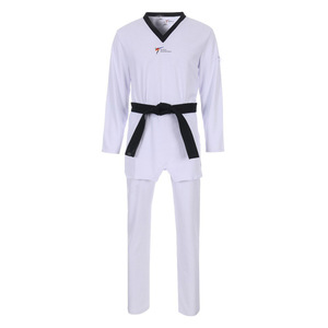 <b>Top</b> quality Taekwondo Uniform Dobok for Kids New Style Fabric Equipment <b>White</b> Colour Suits Slim Fit Young Adults Custom logo - Product Image 1
