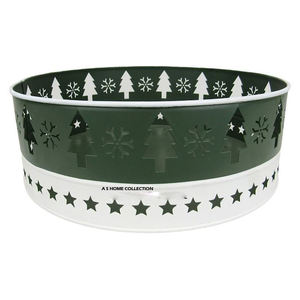 Bandeja Navideña de Sublimación en Blanco de Calidad Increíble con Diseño de Estrella Superior, Elegante Adorno Festivo de Metal Verde para el Hogar - Product Image 5