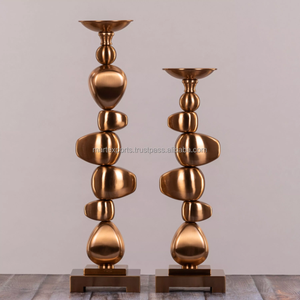 Portavelas de hierro metálico moderno y exclusivo, diseño tradicional único para decoración del hogar y la boda, producto de la mejor calidad - Product Image 3