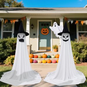 Confezione da 2: Decorazioni LED di Halloween con Cappelli da Strega Fantasma Luminosi per Esterni, Fantasmi Spaventosi per Feste - Product Image 1