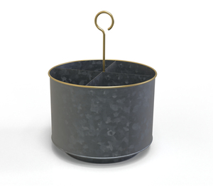 Customized Iron <b>Caddy</b> Organizer for Dining Accessories with Spacious Divided Storage Layout - Product Image 6