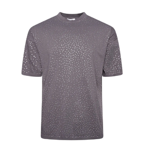 เสื้อยืดผู้ชายปักลายเพชร 100% ผ้าฝ้ายทอคุณภาพสูง สไตล์วินเทจ เนื้อผ้าหนา เป็นมิตรกับสิ่งแวดล้อม ทรงโอเวอร์ไซส์ รับสกรีนโลโก้ ราคาดีที่สุด - Product Image 6