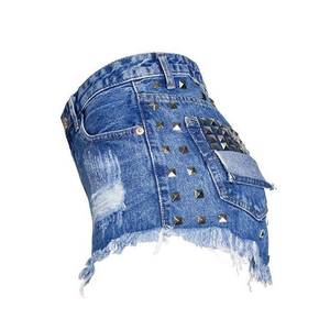 Shorts de Mezclilla Desgastados de Cintura Alta para Mujer, de Primera Calidad, con Dobladillo Deshilachado, Lavado Vintage, Ropa de Verano para Mujer - Product Image 6