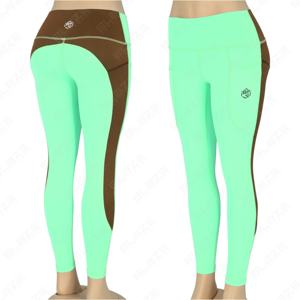 Blaze Fight Wear Leggings de Yoga de cintura alta sólida Cintura elástica Levantamiento de glúteos Pantalones de gimnasio Bolsillo de lazo lateral Crossover Absorbe el sudor - Product Image 1