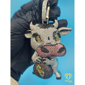 Colgante de animales estilo caricatura premium, joyería de lujo para hombres y mujeres - Product Image 4
