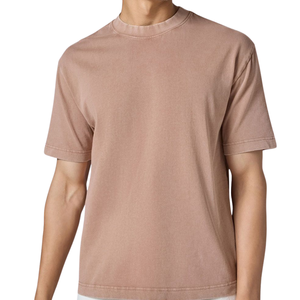 Custom Oversized 100% Cotton Heavyweight <b>Plain</b> Blank Men's O-Neck Short Sleeve Breathable Quick Dry T-Shirt - Product Image 3