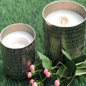 Chatai <b>texture</b> Candle Vessel <b>Texture</b> Metal Candle Vessels - Product Image 2
