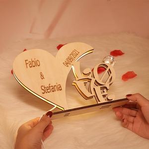 Nom personnalisé en forme de coeur contreplaqué Style religieux vietnamien décoration de table à la maison personnalisé saint valentin chaud de cette année - Product Image 4