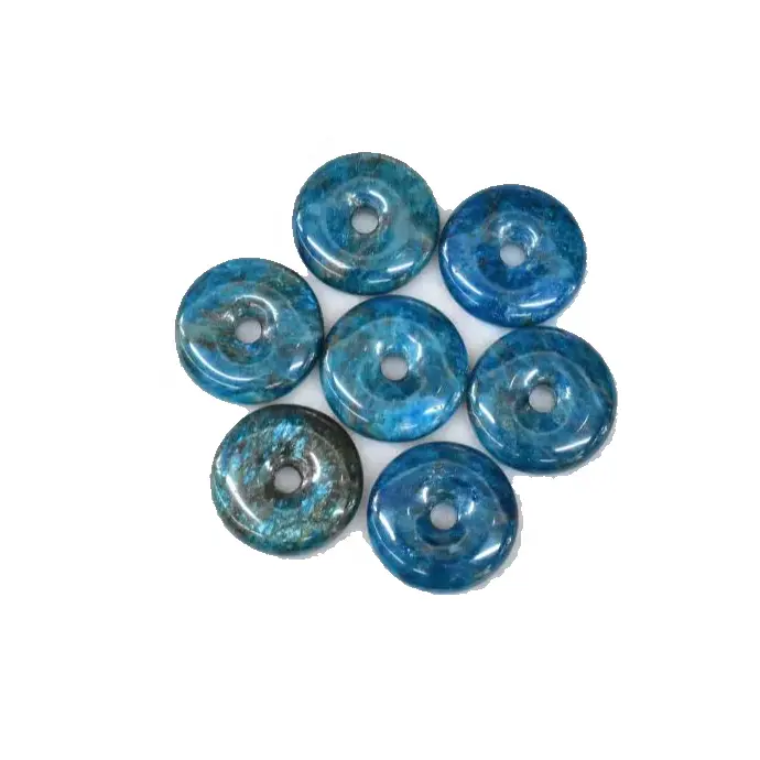 Gemstone Donuts blue apatite stone donut natural stone crystal reiki gemstones healing donuts agate Wholesaler