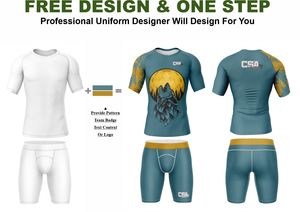 Tenues de compression respirantes pour hommes, personnalisées, imprimées numériquement, pour MMA et BJJ, vente en gros directe d'usine - Product Image 2