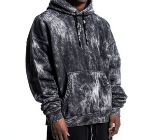 Sudadera con Capucha Oversize de Algodón 100% de Felpa, Estilo Casual Urbano, con Efecto Ácido, de Gran Gramaje, para Hombre - Tendencia Actual - Product Image 2