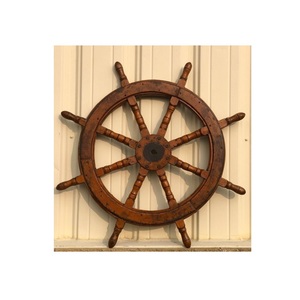 Wooden <b>Ship</b> <b>Wheel</b> Harbor Inspired Decorative Feature Developed to Transform Living Spaces with Oceanic Wall Appeal - Product Image 1
