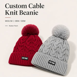 Wholesale Winter <b>Beanie</b> Soft Warm Knitted Cuffed Ribbed <b>Beanie</b> <b>Hat</b> for <b>Men</b> Women Unisex Casual Streetwear Outdoor Wear - Product Image 2