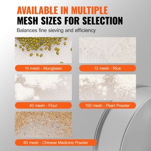 Tamizador de Malla Fina de Acero Inoxidable 304 de Grado Alimenticio de 12.6 Pulgadas de Diámetro, Tamiz para Harina y Herramientas de Repostería - Product Image 3