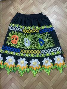 Minifalda de mujer vintage con pliegues, antiarrugas, suave, 100% poliéster, color liso, con bajo de punto estampado por descarga, para verano. - Product Image 5