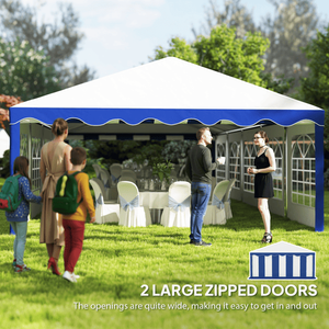 Tenda per Feste a Doppio Strato Impermeabile con Pareti Laterali Personalizzabili, Pali in Alluminio e Tessuto in Poliestere per Grandi Eventi - Product Image 6