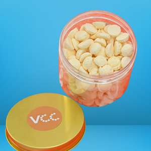 Bouchées de yaourt probiotique lyophilisé sans OGM, saveur fruit de la passion |   Collation saine et croustillante en pot de 10 kg, fournisseur OEM, nutrition pour bébés - Product Image 1