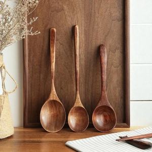 Hand Carved Teak Wood <b>Spoons</b> | Japanese Style <b>Soup</b> Ladle, Eco Friendly Kitchen Utensil - Product Image 5