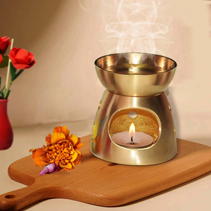 Solid Brass <b>Oil</b> <b>Burner</b> <b>Oil</b> Diffuser Handmade Aromatherapy Fragrance Lamp Decorative Home Decor <b>Scent</b> Diffuser for Essential <b>Oils</b> - Product Image 2