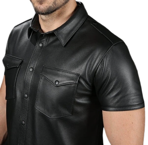 Mens Form Dress <b>Shirt</b> Personalized Text Name Custom Logo Solid Poplin Breathable Eco Friendly Anti-UV Cotton <b>Half</b> Sleeve <b>Shirt</b> - Product Image 6