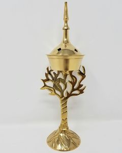 Brûleur d'encens moderne en métal au design élégant pour salon, chambre à coucher, méditation et sessions de relaxation - Product Image 2