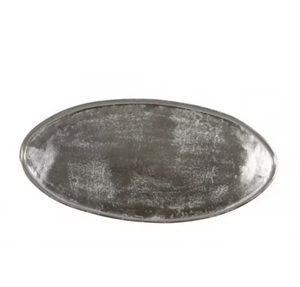Customized Art Deco Design Decorative Oval Aluminium Serving Trays Metal Handicraft Custom Logo Home Christmas Use <b>High</b> Standard - Product Image 5