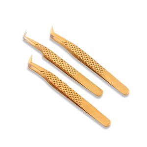 Pinzas profesionales para extensión de pestañas, pinzas antiestáticas para pestañas, acero inoxidable japonés con logotipo privado - Product Image 1