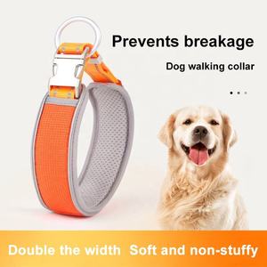 Luxury Adjustable Nylon Neoprene Padded Quick Release Rose Gold <b>Metal</b> Buckle Martingale Dog <b>Collar</b> - Product Image 4