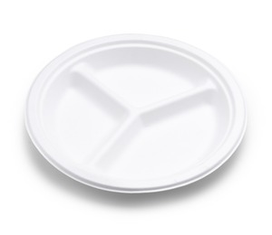 Assiette de pâte de canne à sucre biodégradable écologique 10 pouces 3 compartiments Assiette de bagasse compostable avec assiettes sans produits chimiques - Product Image 5