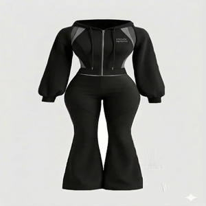 Clovix Sports Women <b>Lounge</b> Tracksuit <b>Set</b> Relaxed Fit Casual Wear Hoodie Jogger Suit Wholesale - Product Image 5