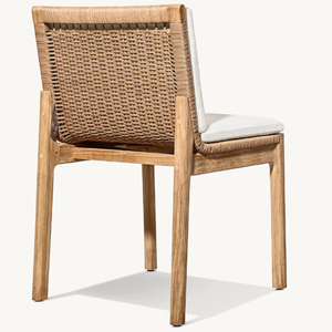 เก้าอี้ไม่มีที่วางแขนแบบเรียบง่ายสไตล์โมเดิร์น เหมาะสำหรับใช้งานกลางแจ้งในสวนหรือริมสระว่ายน้ำที่สวยงาม - Product Image 4