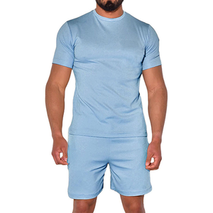 Men Hot Weather Set casual matching <b>top</b> and shorts airy fabric breathable comfortable fit for summer <b>heat</b> beach sports and daily - Product Image 1
