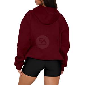 Sudadera con Capucha de Manga Larga para Mujer, de Algodón Grueso, para Invierno, Transpirable, Resistente al Viento, Personalizable, de Alta Calidad, al por Mayor - Product Image 2