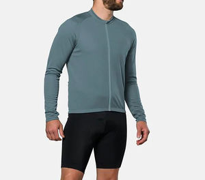 WARPRO INDUSTRY Dark Blue Short Sleeve Spandex/Polyester 220g Active Stretch Quick Dry Digital Print Front Logo <b>Cycling</b> Jersey - Product Image 2