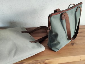 Leather <b>Canvas</b> <b>Tote</b> Bag Vintage <b>Canvas</b> Shoulder Handbag Travel Work Shopping Large Capacity Waterproof Open Embroidery LCTB-0040 - Product Image 4